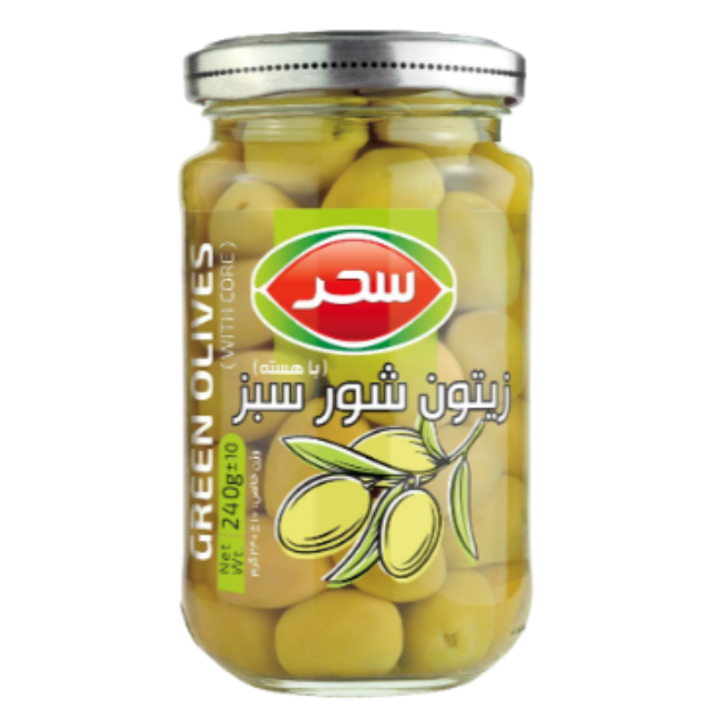 PICKLED GREEN OLIVES (SAHAR) 240g — Buy in Dubai and UAE