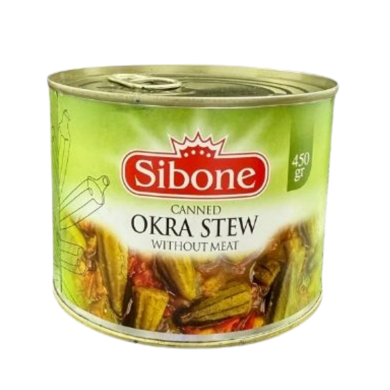 CANNED BAMIE (OKRA) STEW WITHOUT MEAT (SIBONE) 450g — Buy in Dubai and UAE